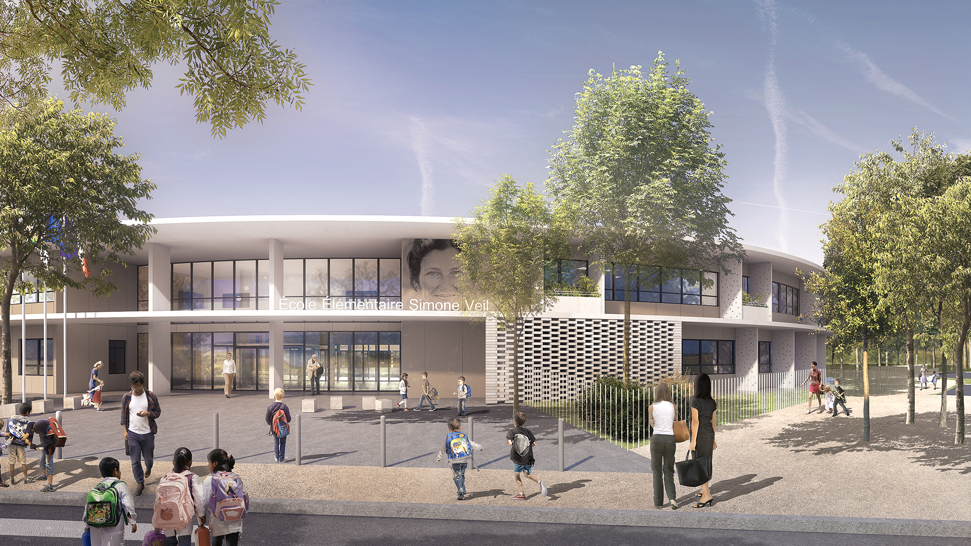 Ecole Simone Veil_00 CH TarbesLourdes_001© ARCHIPELAGO / TLR Architecture / CAMBORDE Architecture
