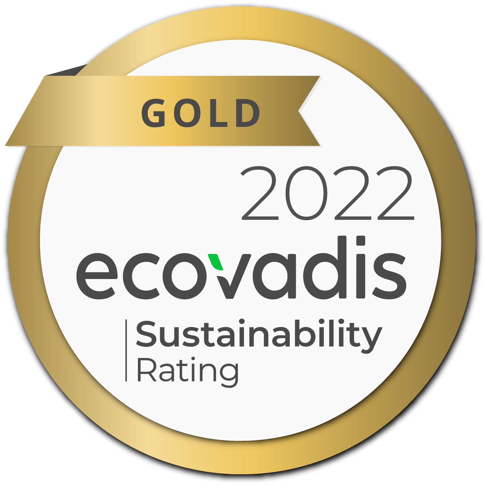 RSE OTEIS_EcoVadis 08.2022_MEDAILLE GOLD Certification Gold EcoVadis 2022