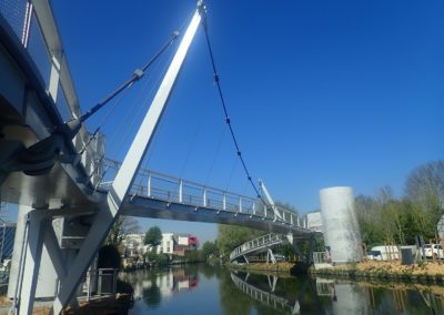 Passerelle piétonne sur la Somme à Amiens (80)