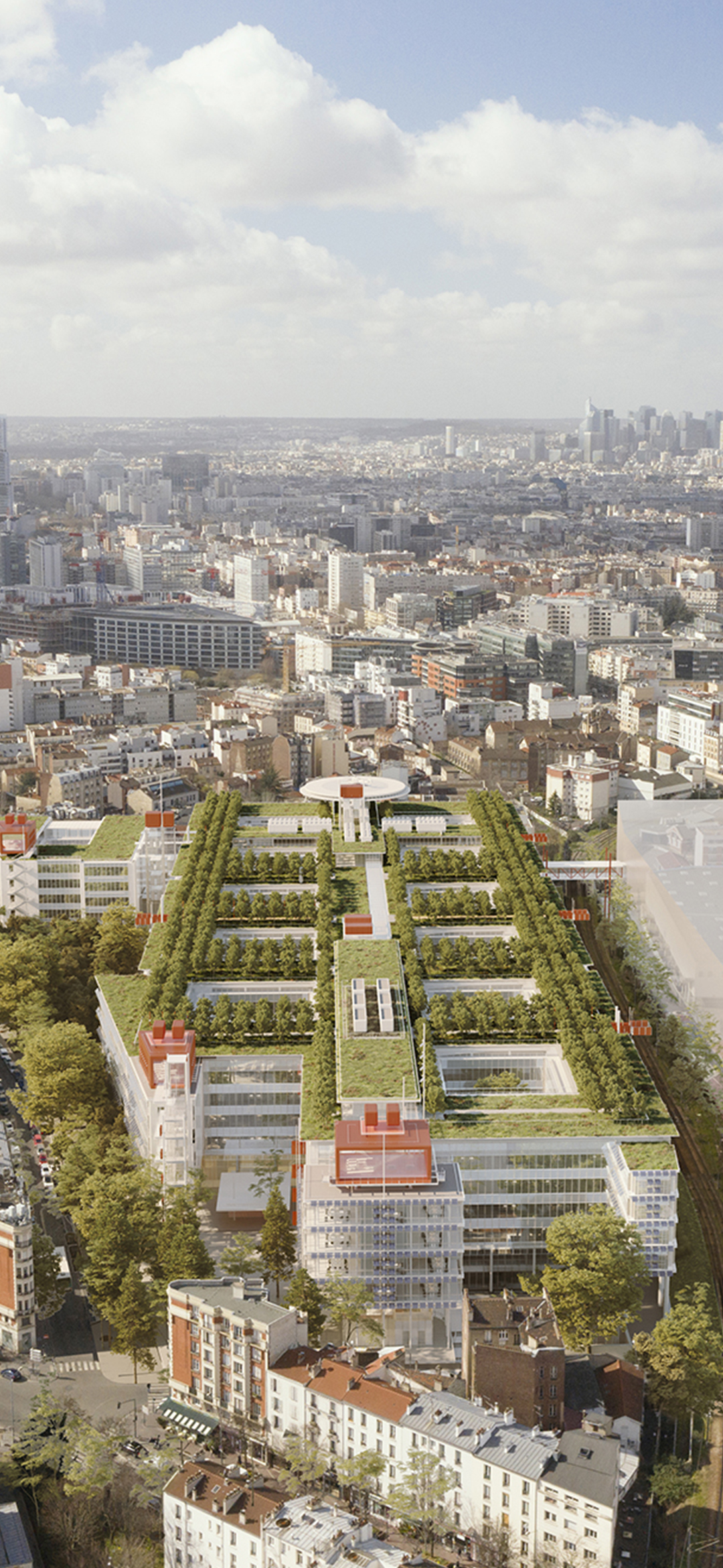 HÔPITAL UNIVERSITAIRE GRAND PARIS NORD Saint-Ouen (93) © Renzo Piano Building Workshop (mandataire) / Brunet Saunier Architecture